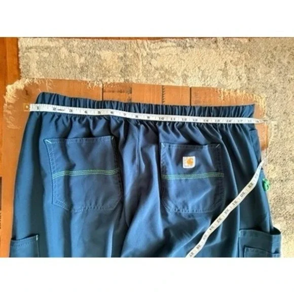 Carhartt Force Scrub cross flex pants scrub bottoms navy blue Tall 2xl - Picture 6 of 12